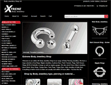 Tablet Screenshot of extreme-body-jewellery.co.uk